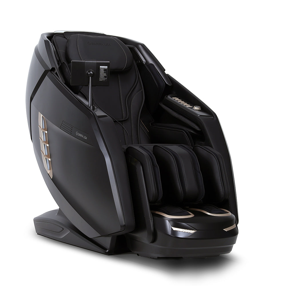 Black Z-Smart Pro full body massage chair shown from the front on a white background