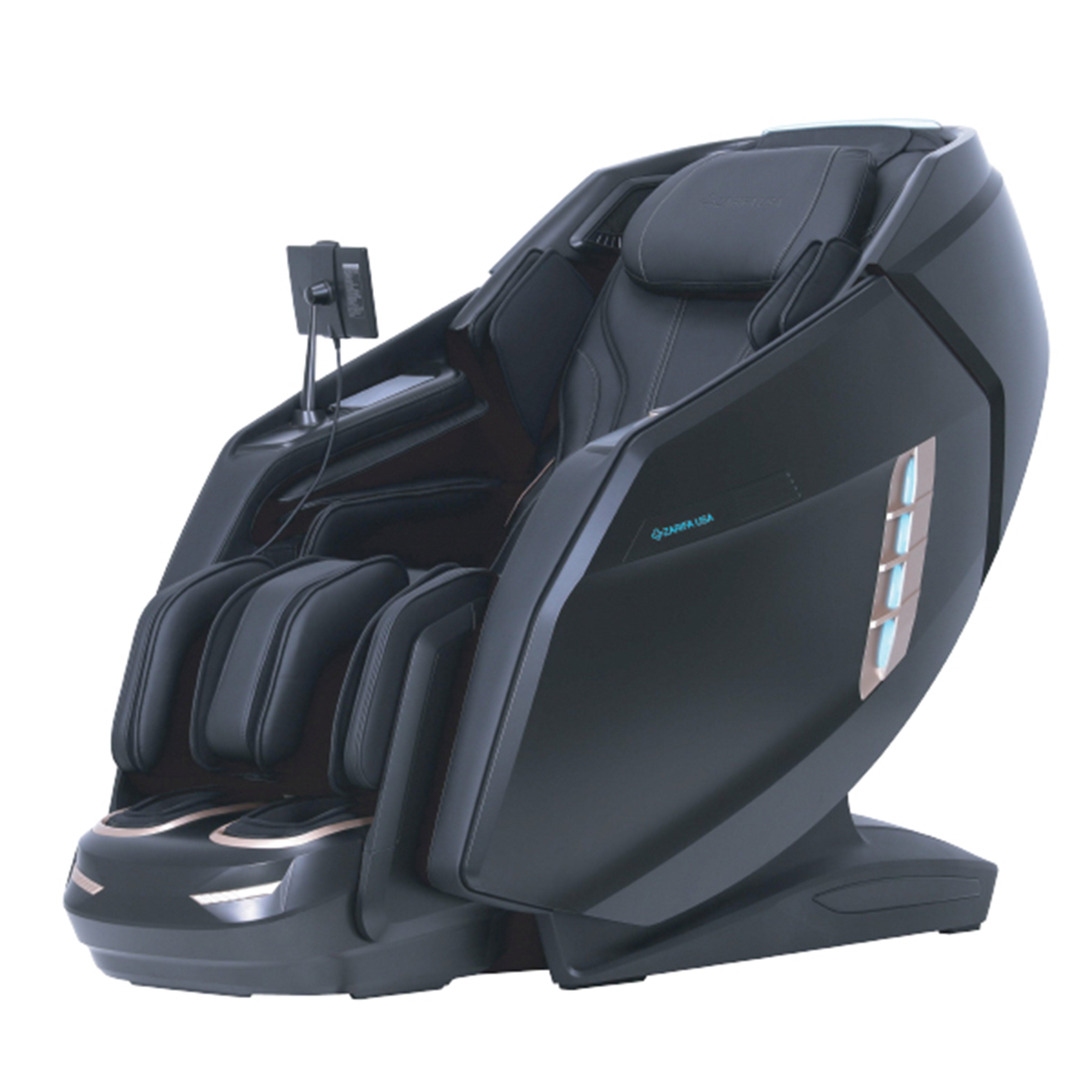 Black Z-Smart Pro full body massage chair shown from the front on a white background