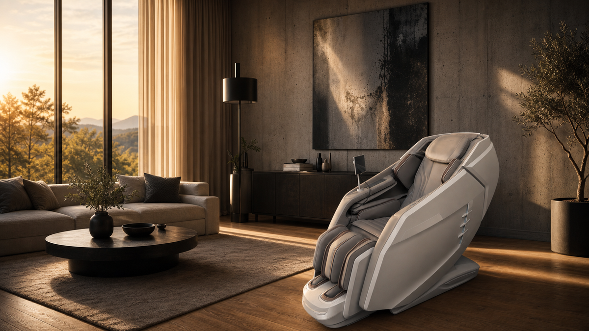 Zarifa massage chair in a refined living room