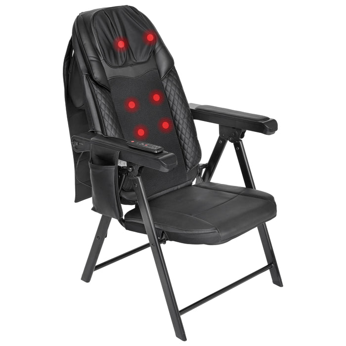 Black Z-Fold folding massage chair